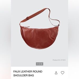 Uniqlo round faux leather bag